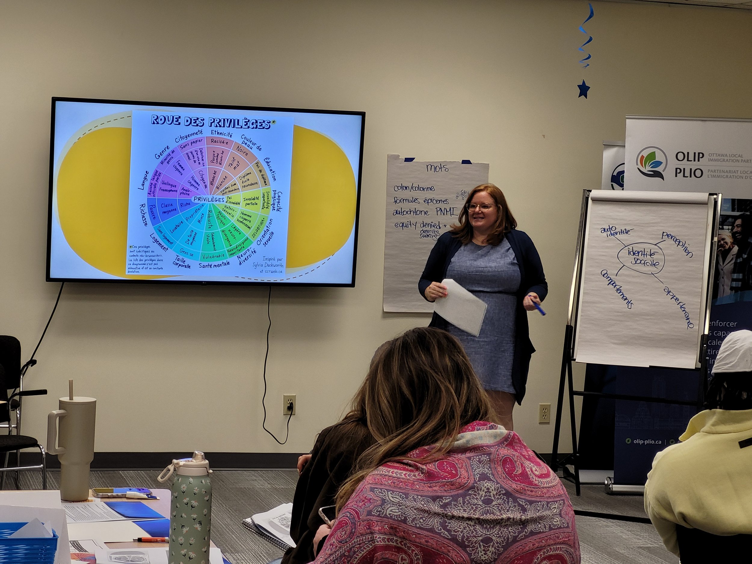 Mélanie facilitating a workshop with the Ottawa Local Immigrant Partnership